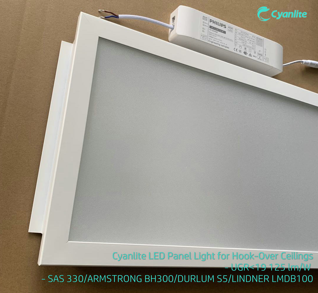 Cyanlite LED panel lighting for hook-over ceiling SAS330